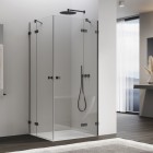 Sanswiss Annea kabina prysznicowa prostokątna 80x75 cm prawa gunmetal szczotkowany 72052