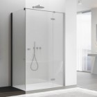 Ronal Annea ścianka prysznicowa 70 cm Walk-in / boczna do drzwi gunmetal szczotkowany ANT107002607
