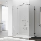 Ronal Annea ścianka prysznicowa 75 cm Walk-in / boczna do drzwi gunmetal szczotkowany ANTW107502607