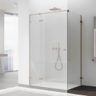 Ronal Annea ścianka prysznicowa 75 cm Walk-in / boczna do drzwi miedź szczotkowana ANTW107502707