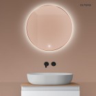 Oltens Nordlis lustro 60 cm okrągłe z oświetleniem LED miedź szczotkowana 64108610
