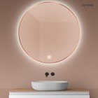 Oltens Nordlis lustro 100 cm okrągłe z oświetleniem LED miedź szczotkowana 64110610