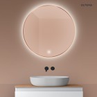 Oltens Nordlis lustro 80 cm okrągłe z oświetleniem LED miedź szczotkowana 64109610
