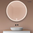Oltens Nordlis lustro 100 cm okrągłe z oświetleniem LED miedź szczotkowana 64102610