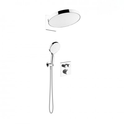 Oltens Onega zestaw prysznicowy termostatyczny podtynkowy deszczownica 32 cm chrom 36061100