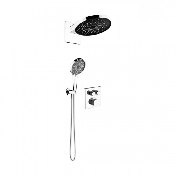 Oltens Onega zestaw prysznicowy termostatyczny podtynkowy deszczownica 26 cm chrom 36059100