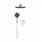 Oltens Onega zestaw prysznicowy termostatyczny podtynkowy deszczownica 26 cm chrom 36059100