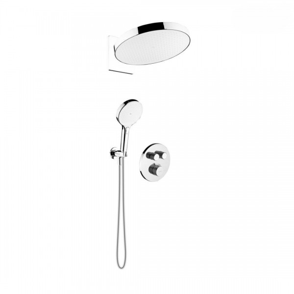 Oltens Onega zestaw prysznicowy termostatyczny podtynkowy deszczownica 32 cm chrom 36070100