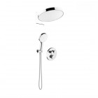 Oltens Onega zestaw prysznicowy termostatyczny podtynkowy deszczownica 32 cm chrom 36070100