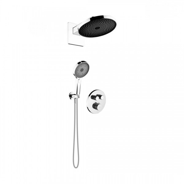 Oltens Onega zestaw prysznicowy termostatyczny podtynkowy deszczownica 26 cm chrom 36068100