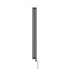 Oltens Stang S (e) grzejnik łazienkowy 180x13 cm elektryczny czarny mat 55124300