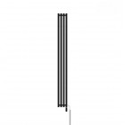 Oltens Stang S (e) grzejnik łazienkowy 180x18 cm elektryczny czarny mat 55125300