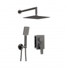 Deante Blur zestaw prysznicowy podtynkowy deszczownica 25 cm titanium BXYZDQLM