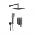 Deante Blur zestaw prysznicowy podtynkowy deszczownica 25 cm titanium BXYZDQLM