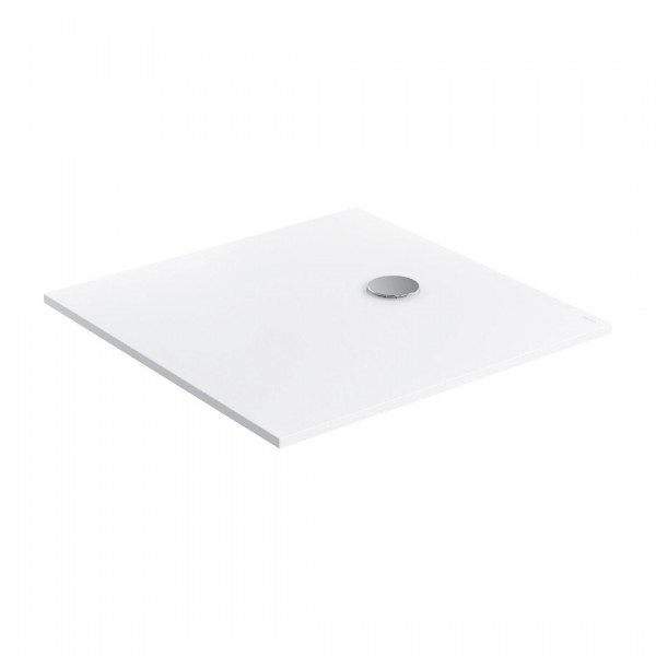Omnires Aquapure M+ brodzik kwadratowy 80x80 cm konglomeratowy biały mat AQUAPURE80-KBM