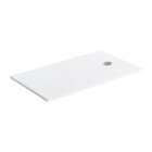 Omnires Aquapure M+ brodzik prostokątny 140x80 cm konglomeratowy biały mat AQUAPURE80-140BM
