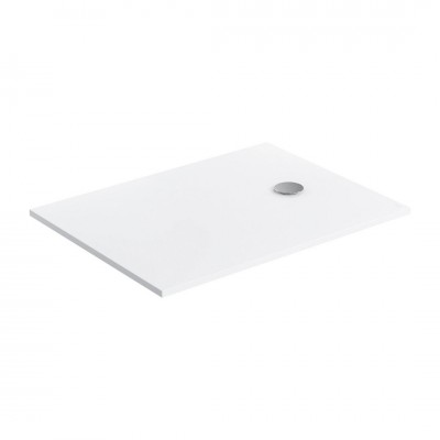 Omnires Aquapure M+ brodzik prostokątny 100x80 cm konglomeratowy biały mat AQUAPURE80-100BM