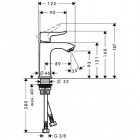 Hansgrohe Metris bateria umywalkowa 100