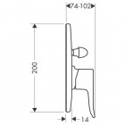 Hansgrohe Metris bateria prysznicowa podtynkowa z przełącznikiem 31484000