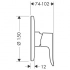 Hansgrohe Metris bateria prysznicowa podtynkowa bez przełącznika 31686000
