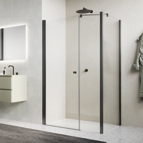 Sanswiss Solino kabina prysznicowa prostokątna 90x70 cm gunmetal szczotkowany 72533