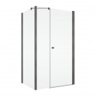 Sanswiss Solino kabina prysznicowa prostokątna 90x70 cm gunmetal szczotkowany 72533