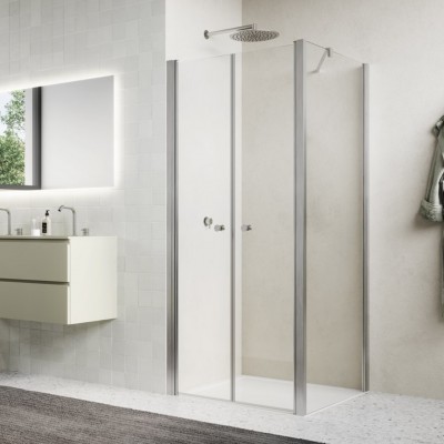 Sanswiss Solino kabina prysznicowa kwadratowa 70 cm nikiel szczotkowany 72590