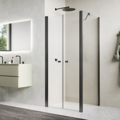 Sanswiss Solino kabina prysznicowa kwadratowa 70 cm gunmetal szczotkowany 72595