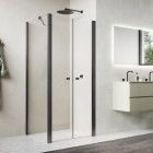 Sanswiss Solino kabina prysznicowa kwadratowa 70 cm gunmetal szczotkowany 72595