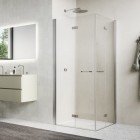Sanswiss Solino kabina prysznicowa kwadratowa 70 cm nikiel szczotkowany 72611