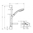 Hansgrohe zestaw prysznicowy Croma 100 Vario EcoSmart/Ecostat Comfrot Combi 0,90 m