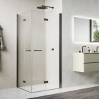 Sanswiss Solino kabina prysznicowa prostokątna 75x70 cm prawa gunmetal szczotkowany 72716