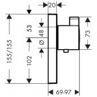 Hansgrohe bateria termostatyczna ShowerSelect Highflow z zaworem 15761000