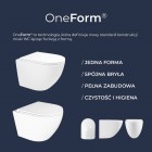 Oltens Hamnes OneForm Kort Stille PureRim miska WC wisząca spłukiwanie wirowe z deską wolnoopadającą SmartClean biała 42554000
