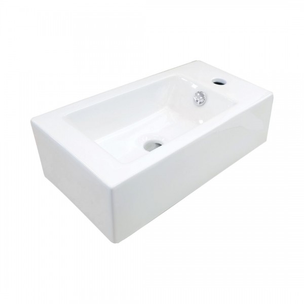 Deante Square umywalka 50x25,5 prostokątna nablatowa prawa biała CGS_6U2R