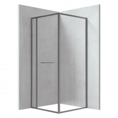 Deante Blur kabina prysznicowa kwadratowa 90 cm titanium KQB_D099P