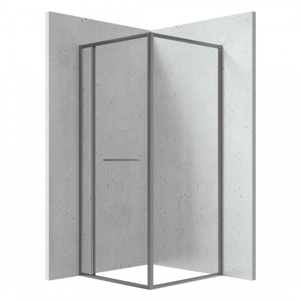 Deante Blur kabina prysznicowa kwadratowa 90 cm titanium KQB_D099P