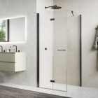 Sanswiss Solino kabina prysznicowa kwadratowa 70 cm lewa gunmetal szczotkowany 72884