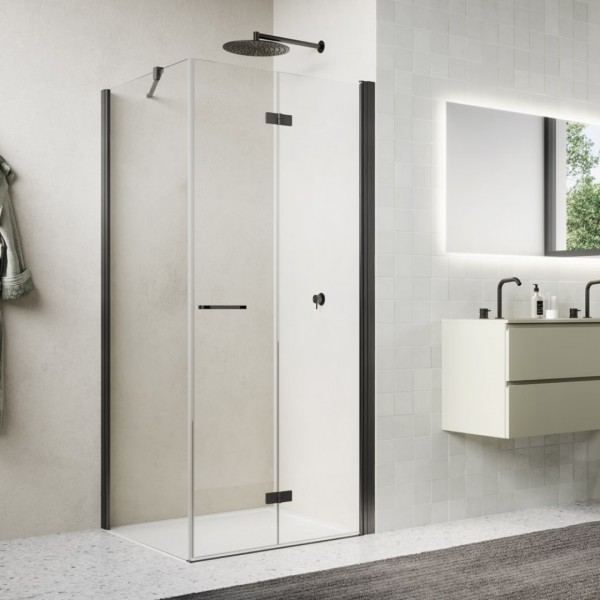 Sanswiss Solino kabina prysznicowa prostokątna 75x70 cm prawa gunmetal szczotkowany 72904