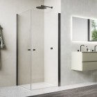 Sanswiss Solino kabina prysznicowa prostokątna 75x70 cm gunmetal szczotkowany 72995