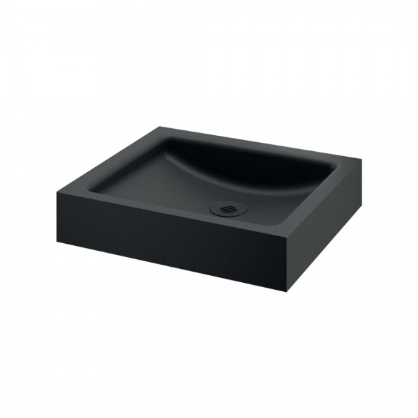 Delabie Unito umywalka 39,5x40,5 cm ścienna stal nierdzewna czarny mat 120830BK
