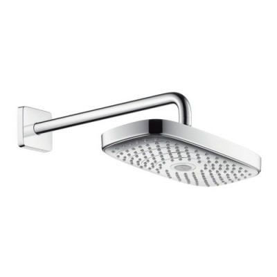Hansgrohe Raindance Select E deszczownica prostokątna 30x16 cm z ramieniem ściennym chrom 27385000