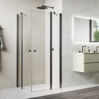 Sanswiss Solino kabina prysznicowa prostokątna 80x75 cm gunmetal szczotkowany 73097