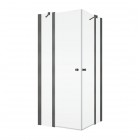 Sanswiss Solino kabina prysznicowa prostokątna 80x75 cm gunmetal szczotkowany 73097