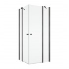Sanswiss Solino kabina prysznicowa prostokątna 80x75 cm gunmetal szczotkowany 73097