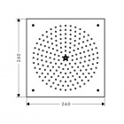 Hansgrohe Raindance 260x260 mm Air 1jet EcoSmart