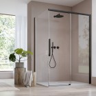 Sanswiss Oriana kabina prysznicowa prostokątna 120x80 cm czarny mat 73202