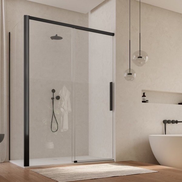 Sanswiss Oriana kabina prysznicowa prostokątna 120x80 cm czarny mat 73217