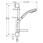 Hansgrohe Croma 100 zestaw natryskowy 0,65m EcoSmart 27742000
