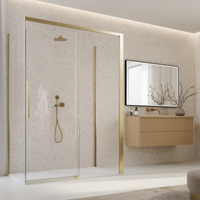 Sanswiss Oriana kabina prysznicowa prostokątna 120x80 cm złoto szczotkowane 73277 Sanswiss Oriana kabina prysznicowa prostokątna 120x80 cm złoto szczotkowane 73277